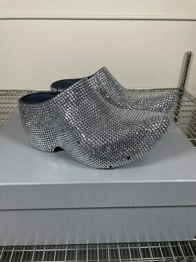 BALENCIAGA CRYSTAL TECHNOCLOG $8350 RETAIL SIZE 37